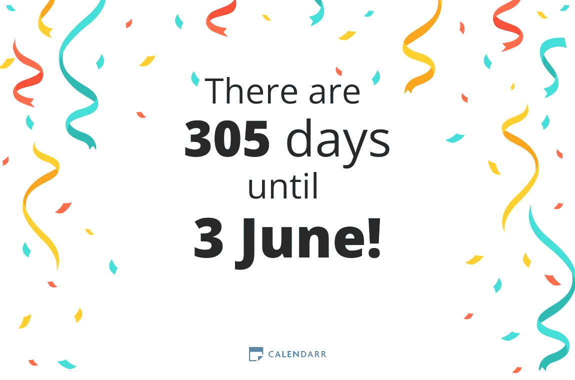 How many days until 3 June - Calendarr