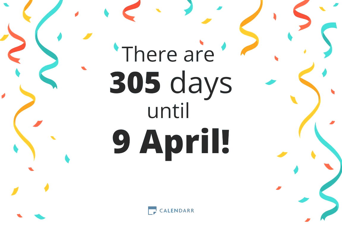 How many days until 9 April - Calendarr