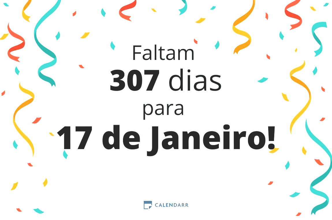 Descubra quantos dias faltam para 17 de Janeiro - Calendarr