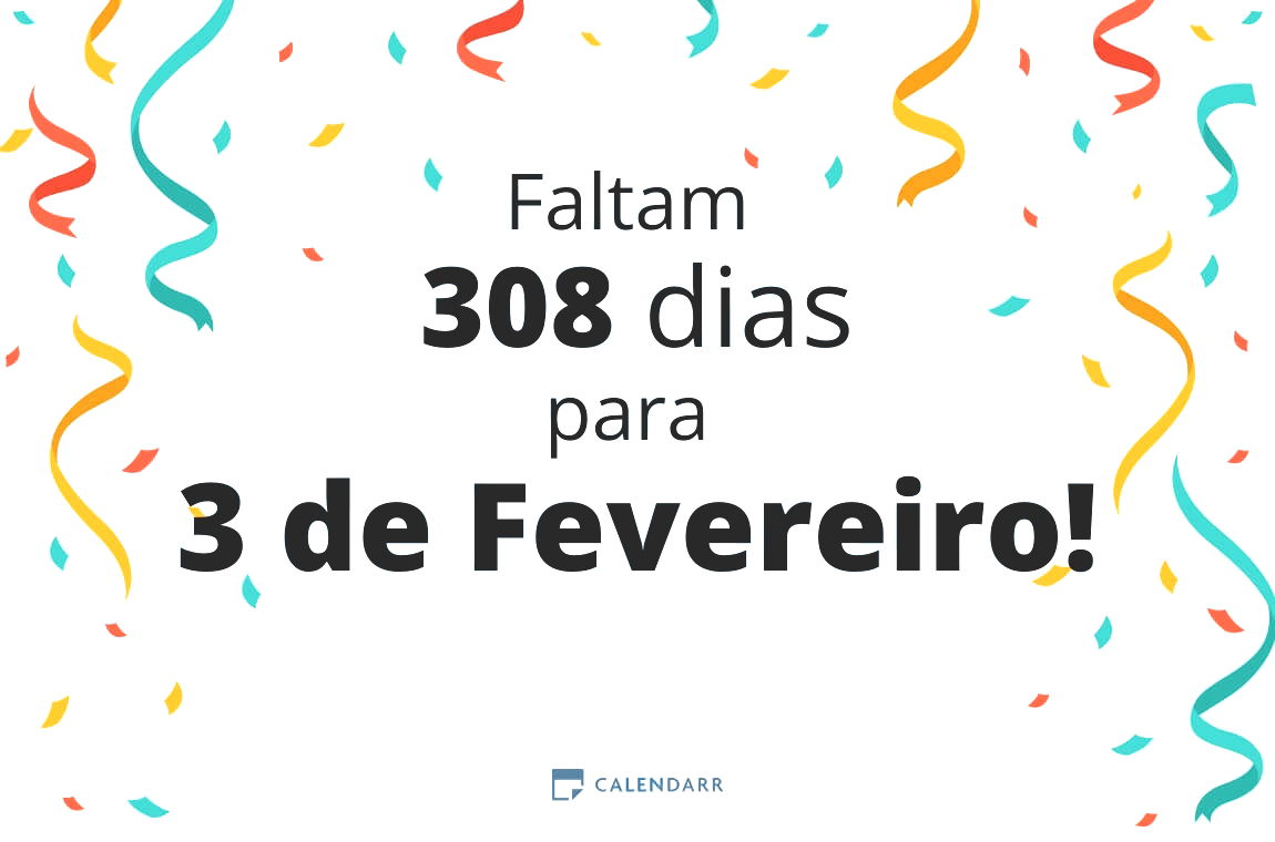 Descubra quantos dias faltam para 3 de Fevereiro - Calendarr