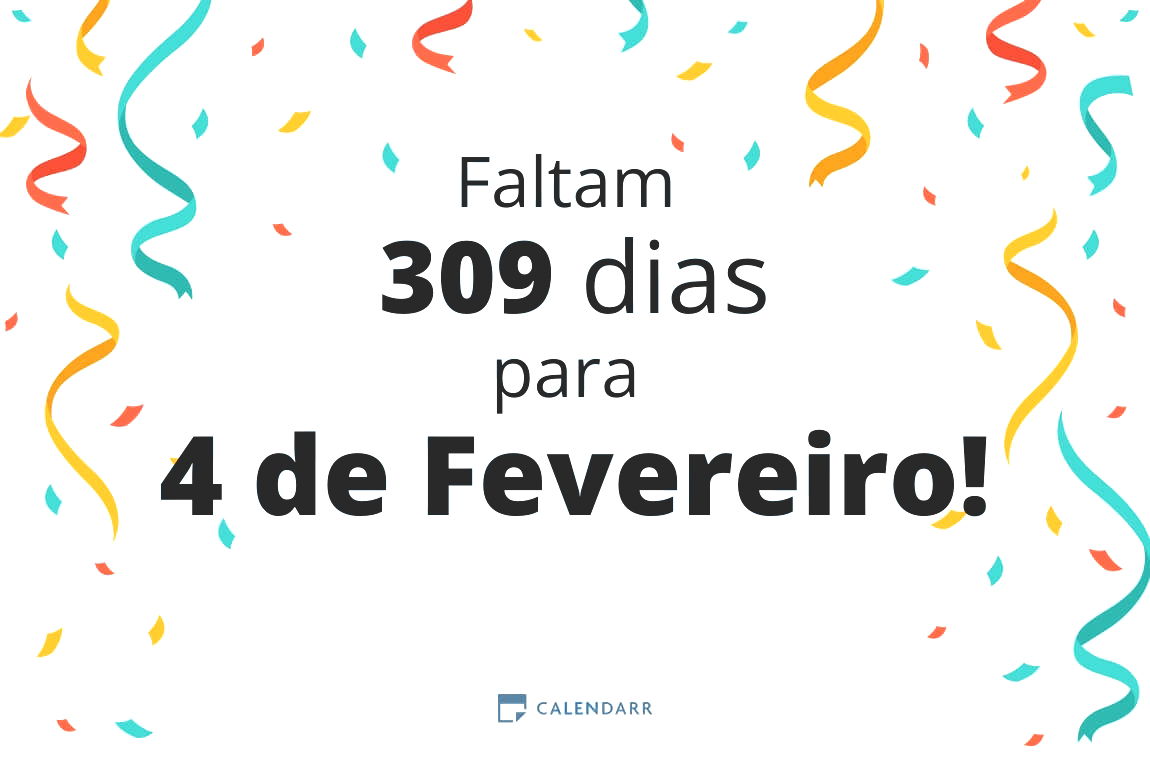 Descubra quantos dias faltam para 4 de Fevereiro - Calendarr