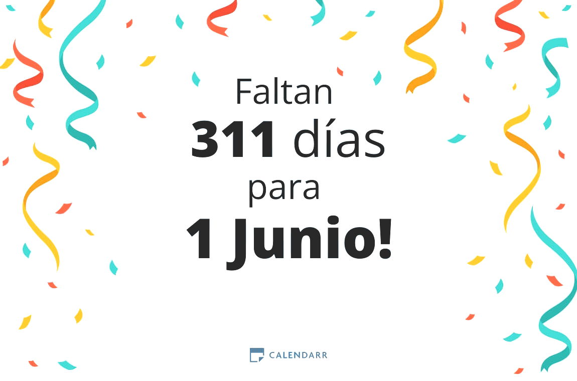 Descubre cuántos días faltan para 1 Junio - Calendarr