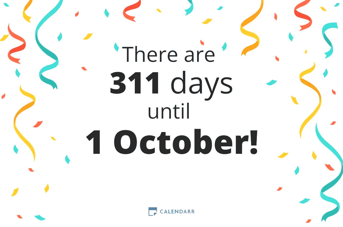 How many days until 1 October - Calendarr