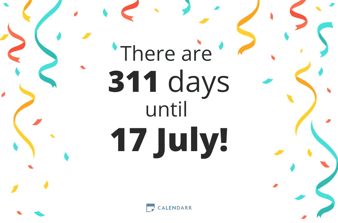 How many days until 17 July - Calendarr