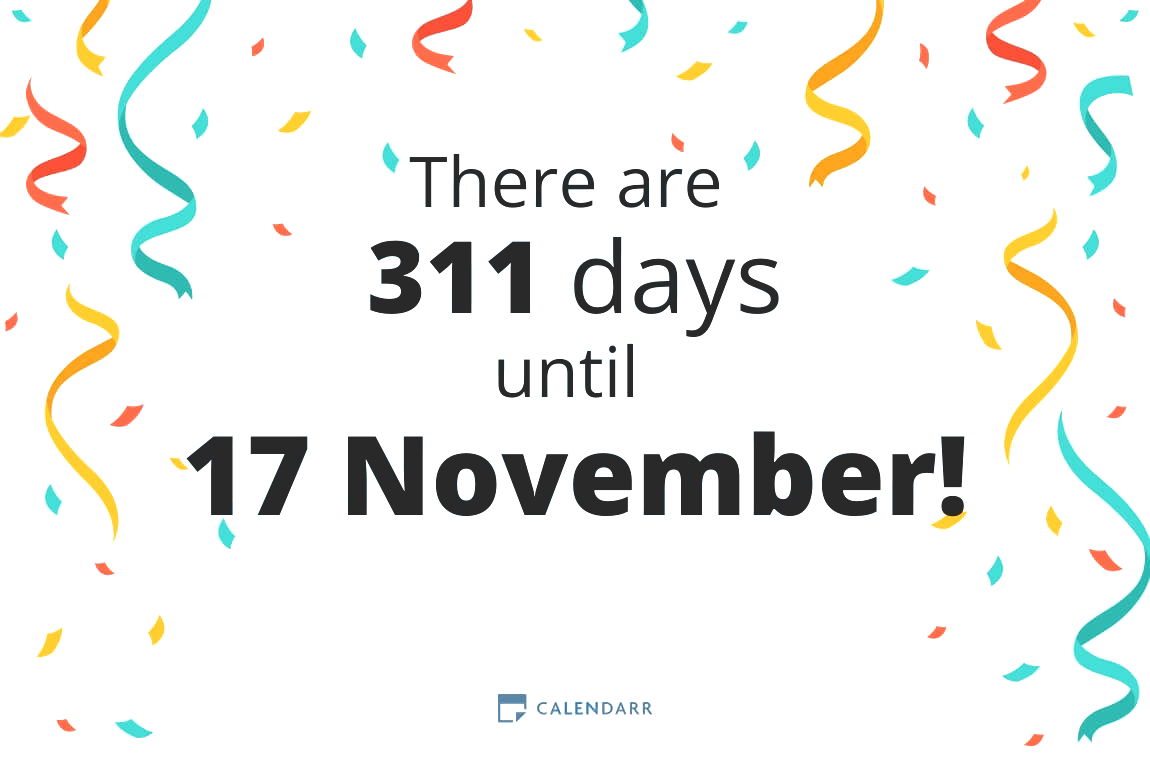 How many days until 17 November - Calendarr