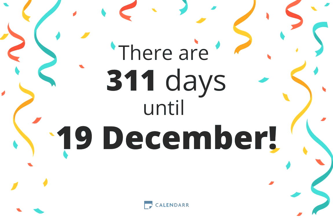How many days until 19 December - Calendarr