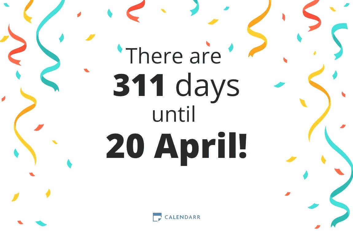 How many days until 20 April - Calendarr