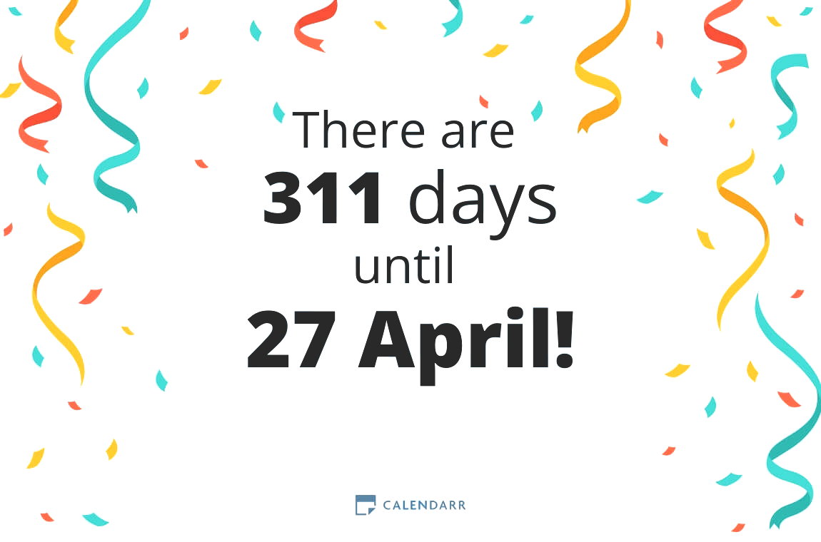 How many days until 27 April - Calendarr