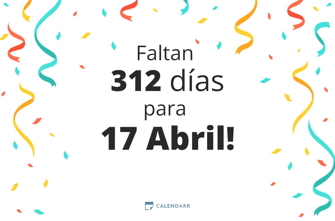 Descubre cuántos días faltan para 17 Abril - Calendarr
