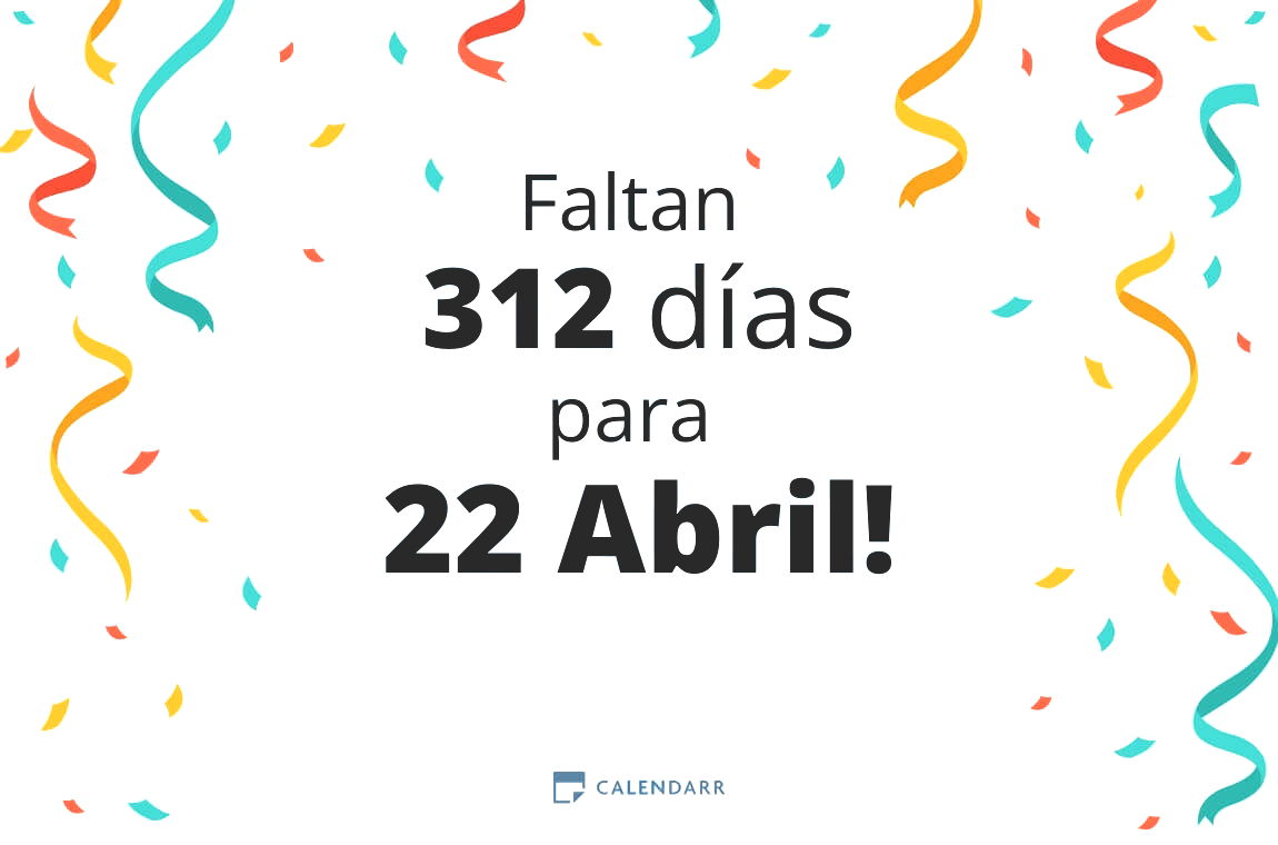 Descubre cuántos días faltan para 22 Abril - Calendarr