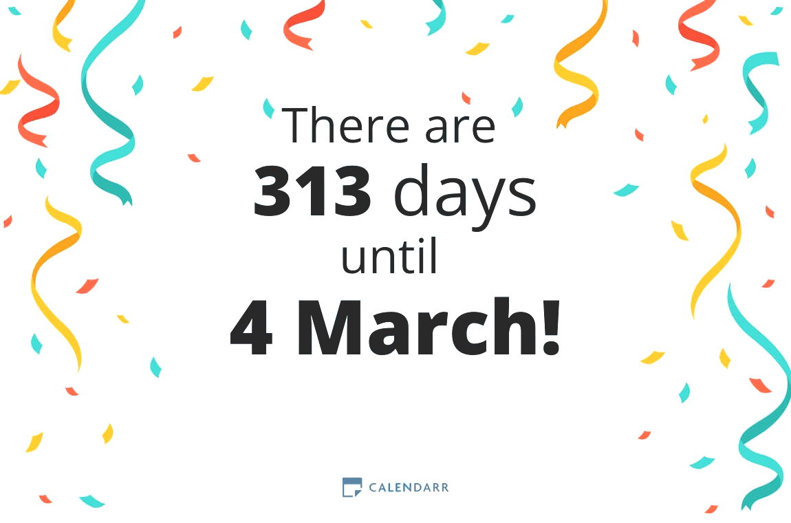 How many days until 4 March - Calendarr