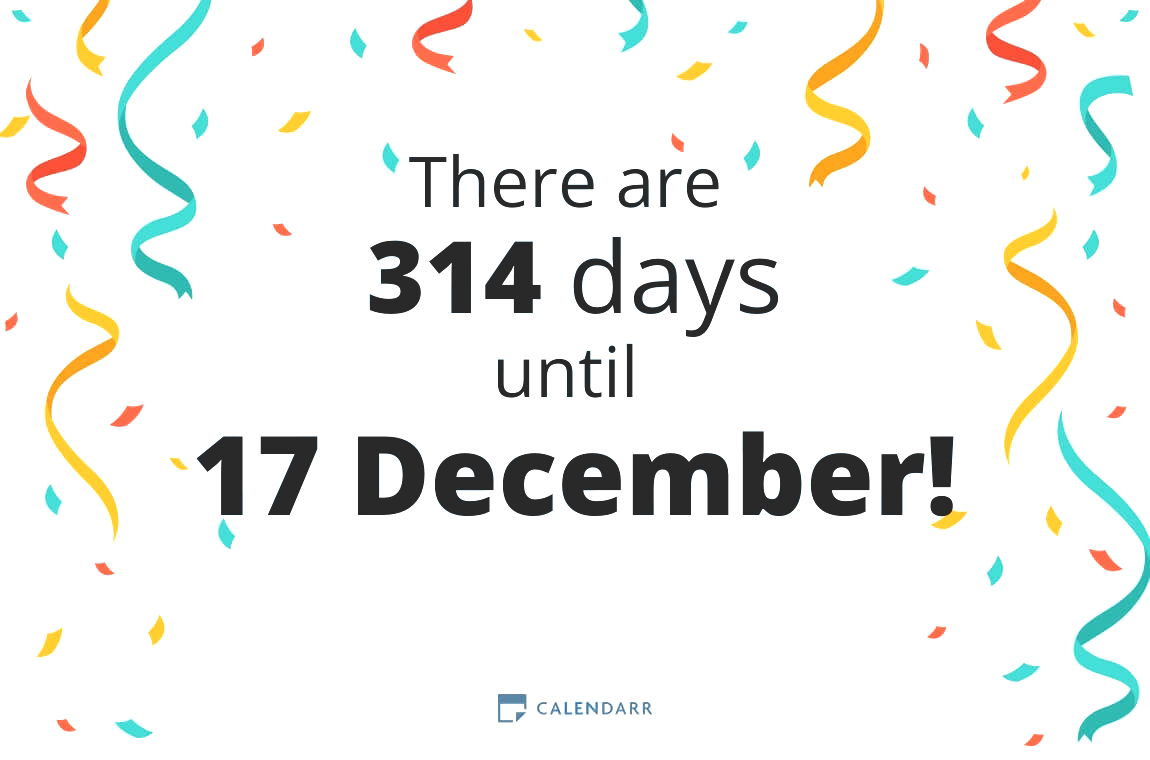 How many days until 17 December - Calendarr