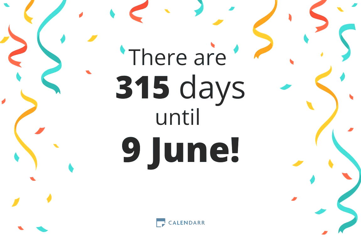 How many days until 9 June - Calendarr