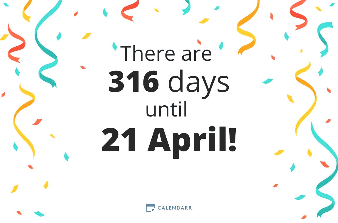 How many days until 21 April - Calendarr