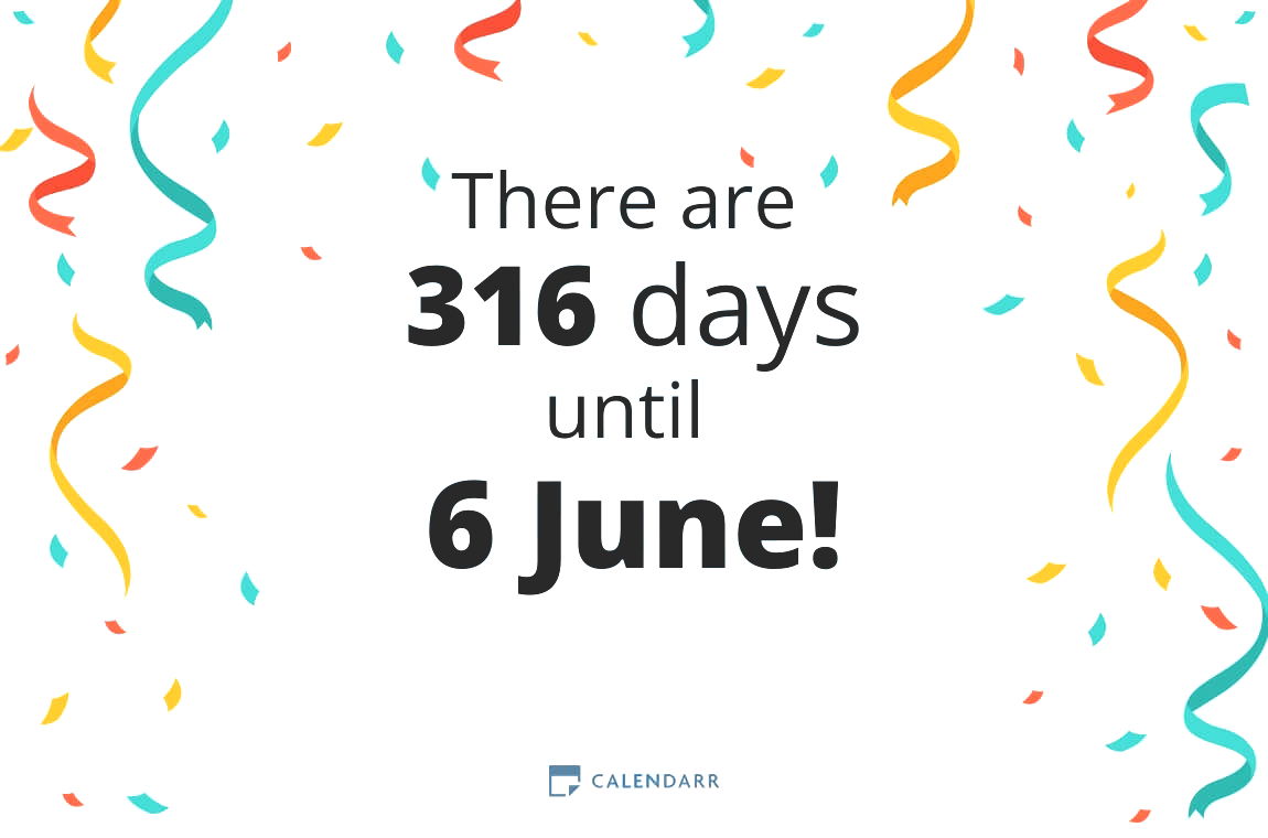 How many days until 6 June - Calendarr