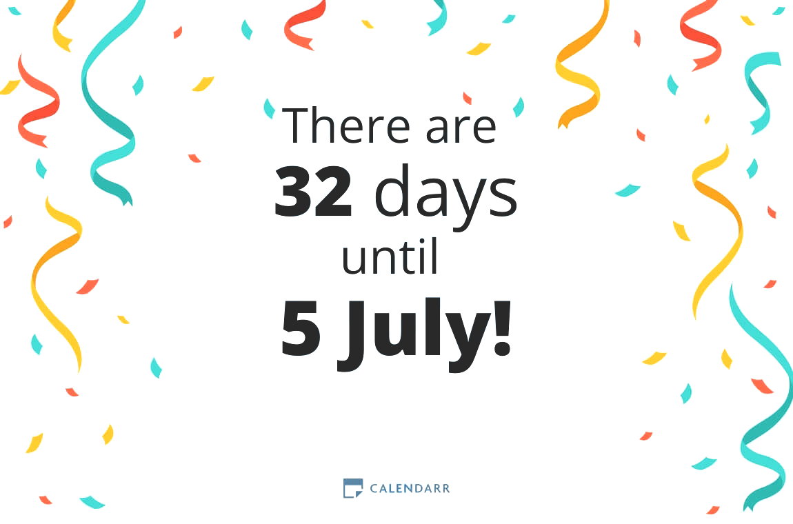 How many days until 5 July - Calendarr