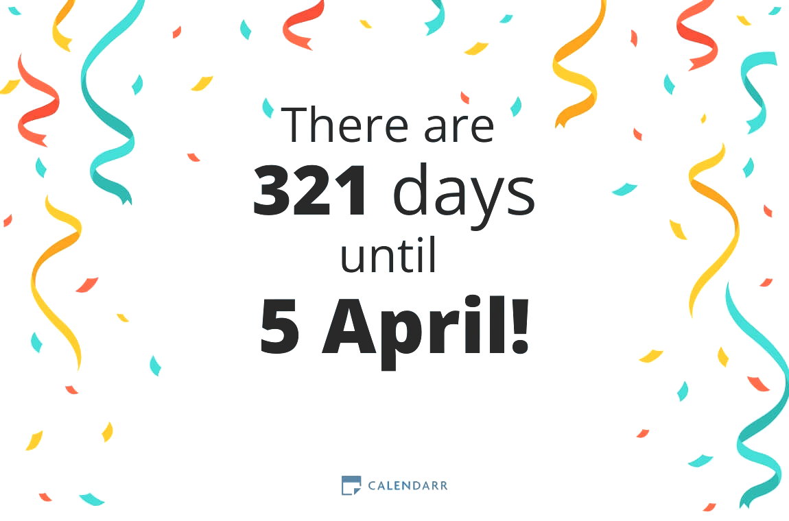 How many days until 5 April - Calendarr