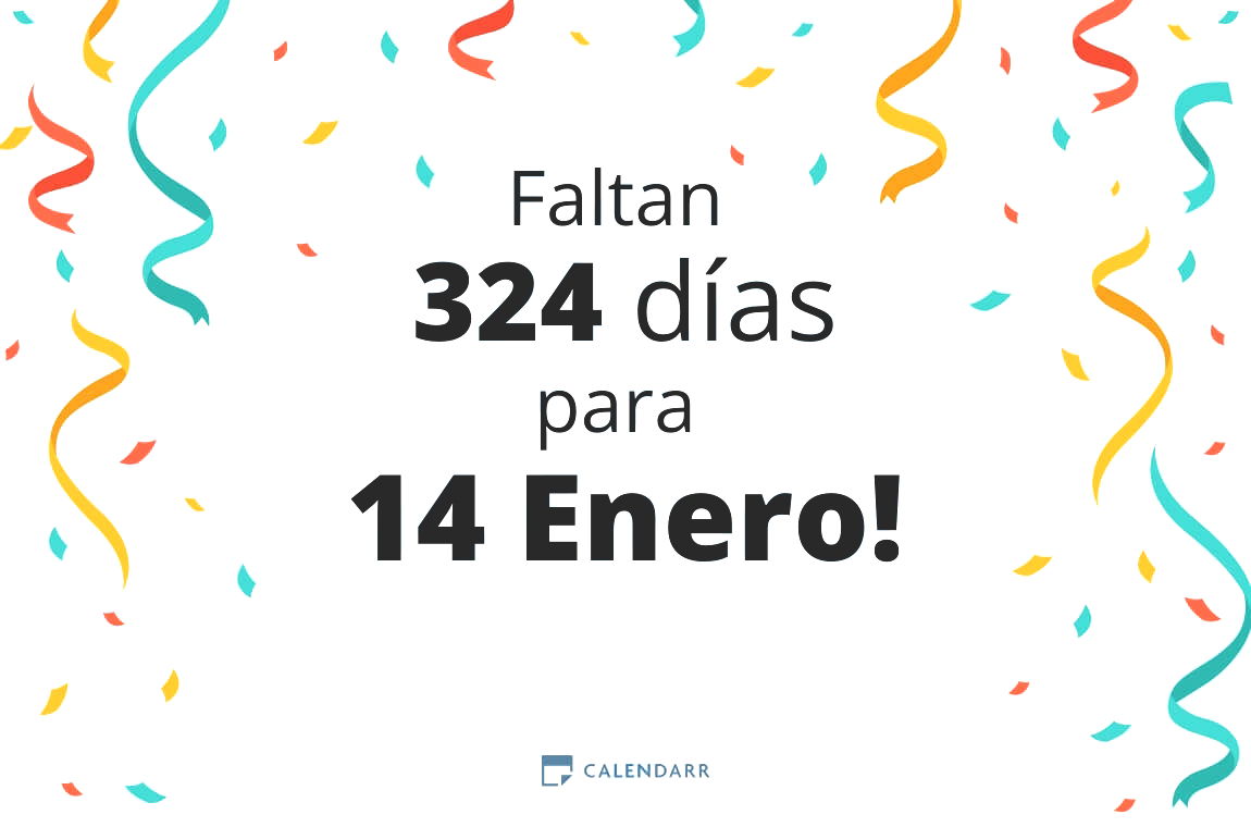 Descubre cuántos días faltan para 14 Enero - Calendarr