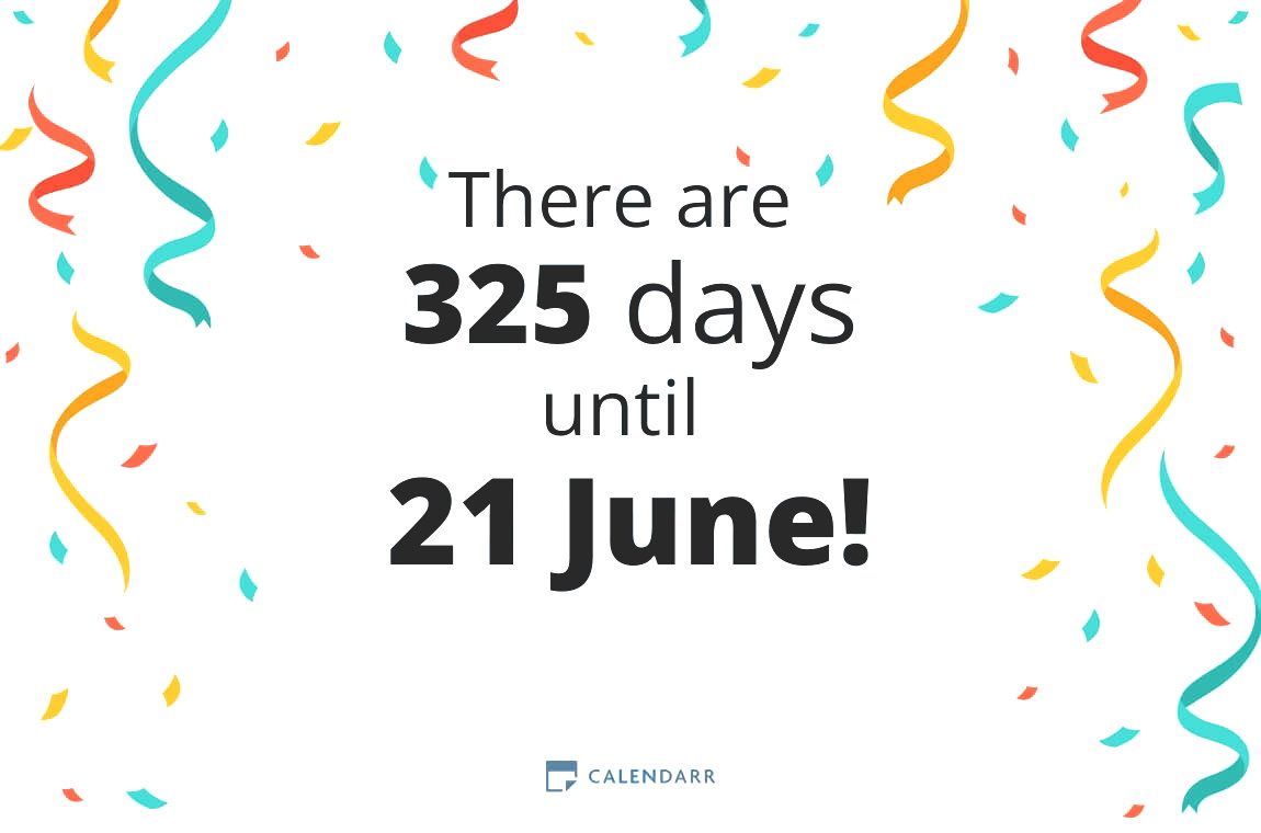 How many days until 21 June - Calendarr