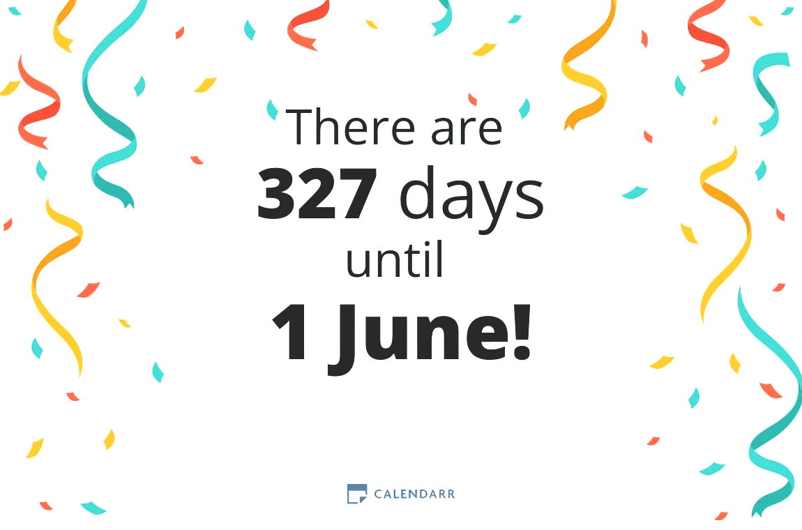 How many days until 1 June - Calendarr