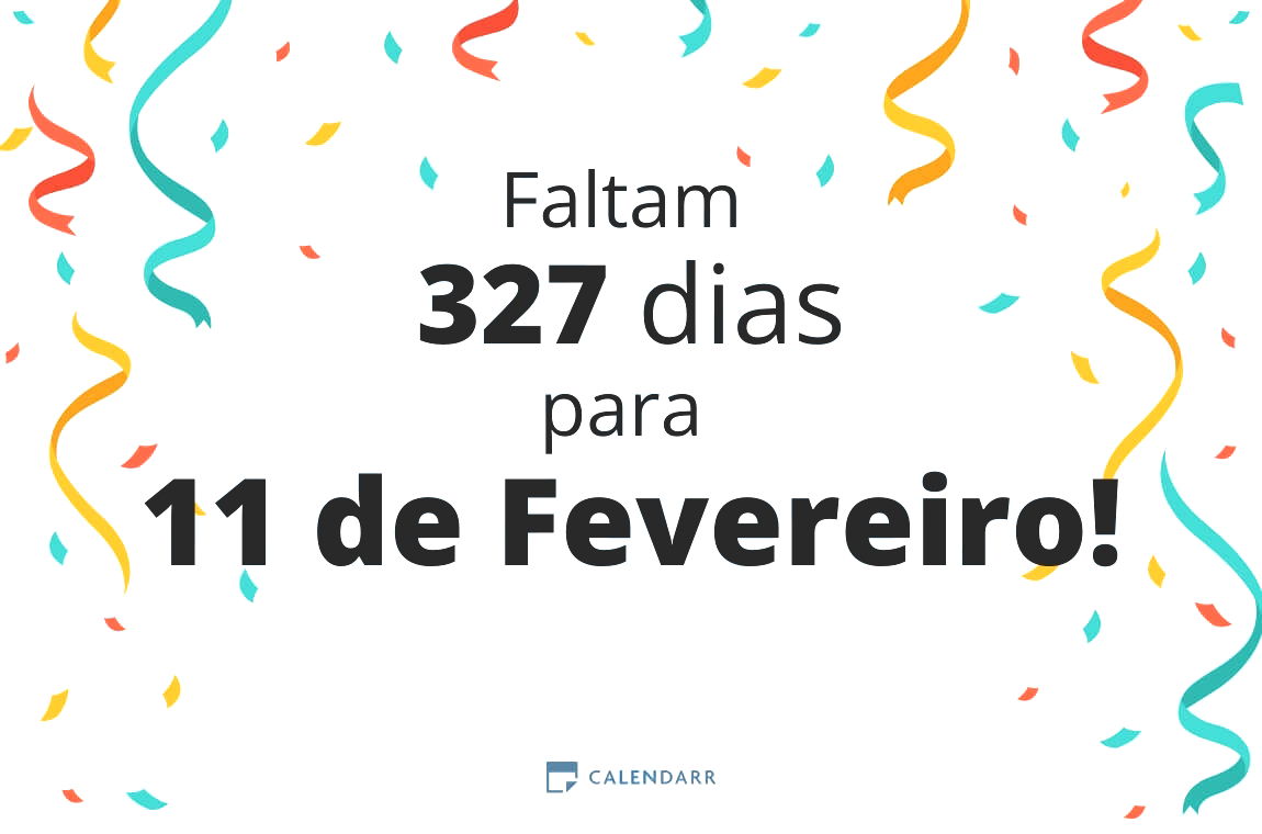 Descubra quantos dias faltam para 11 de Fevereiro - Calendarr