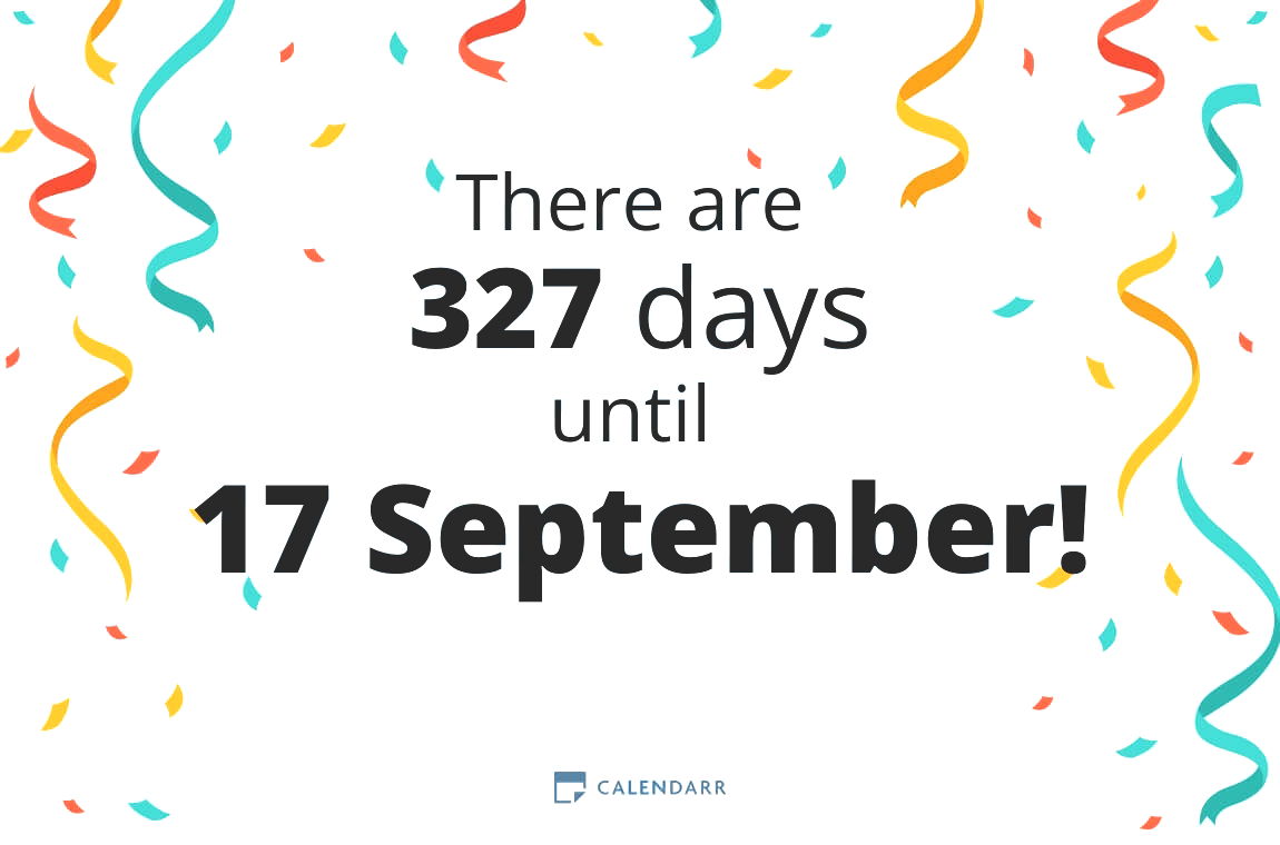 How many days until 17 September - Calendarr
