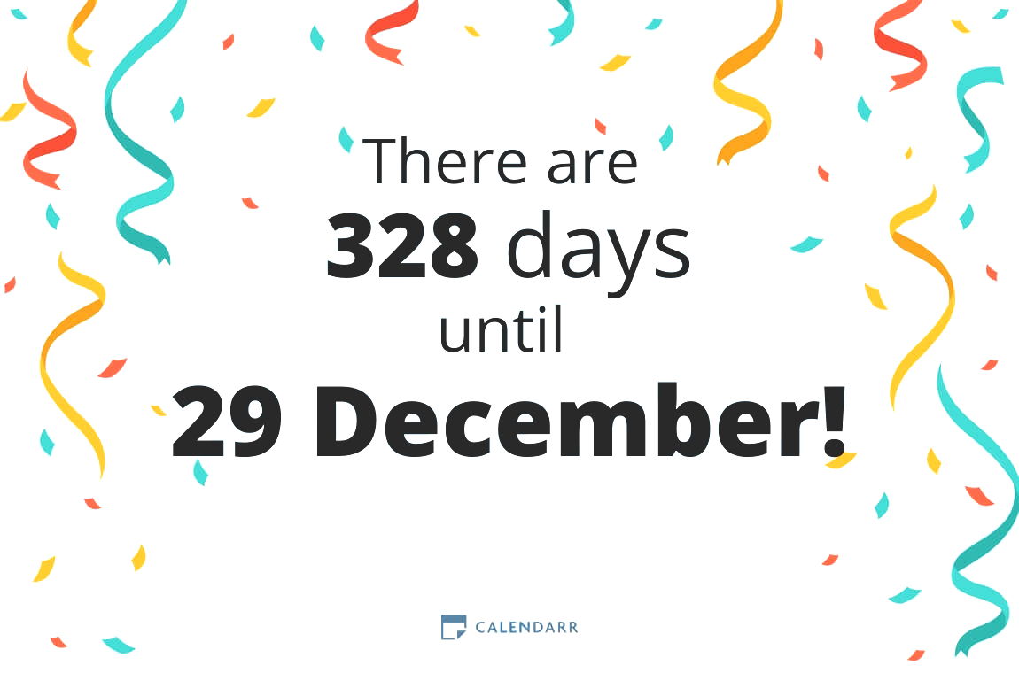 How many days until 29 December - Calendarr