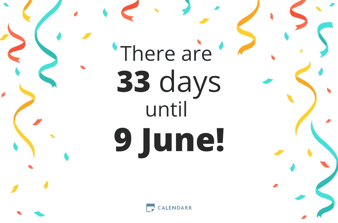 How many days until 9 June - Calendarr