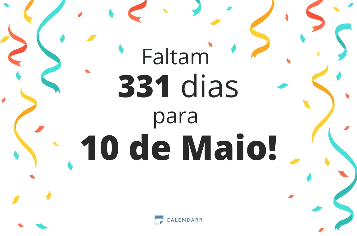 Descubra quantos dias faltam para 10 de Maio - Calendarr