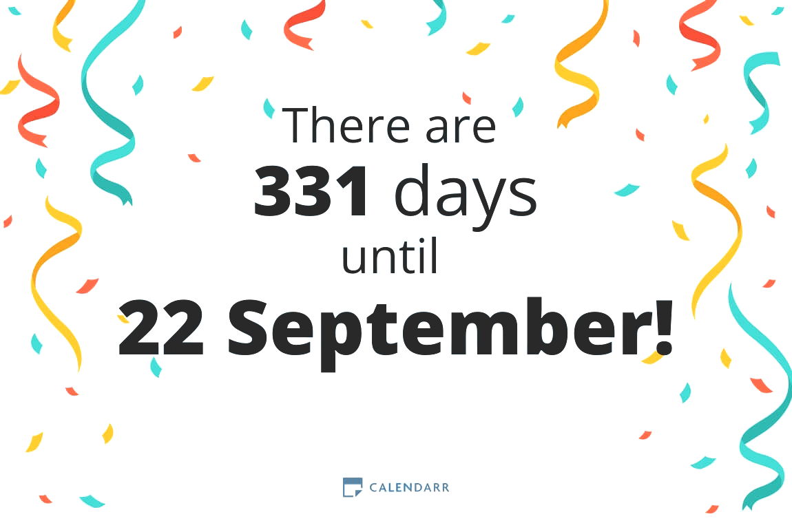 How many days until 22 September - Calendarr