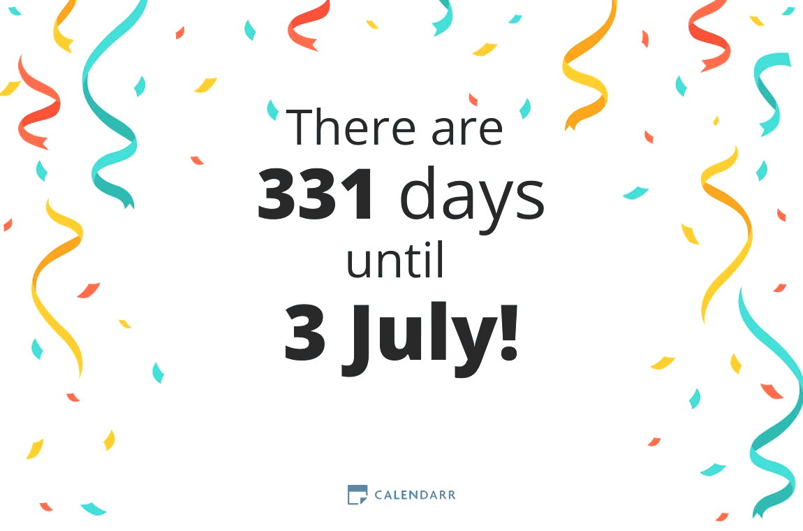 How many days until 3 July - Calendarr