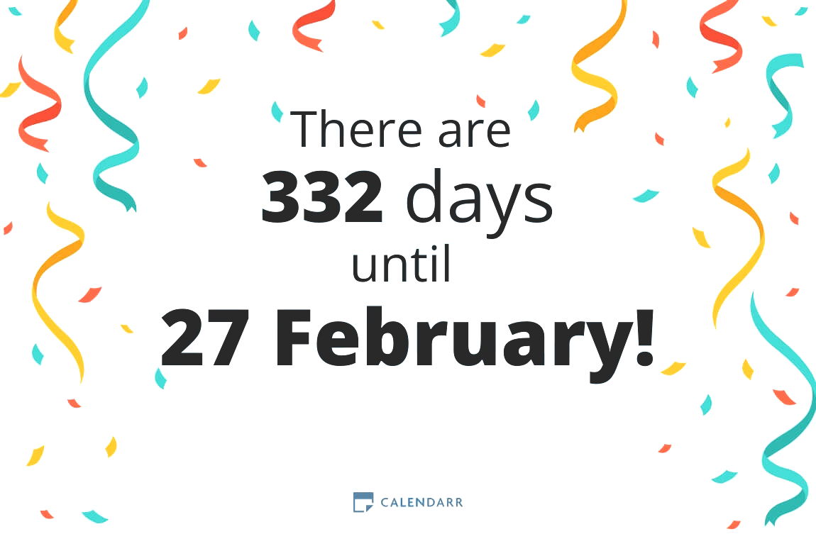 How many days until 27 February - Calendarr
