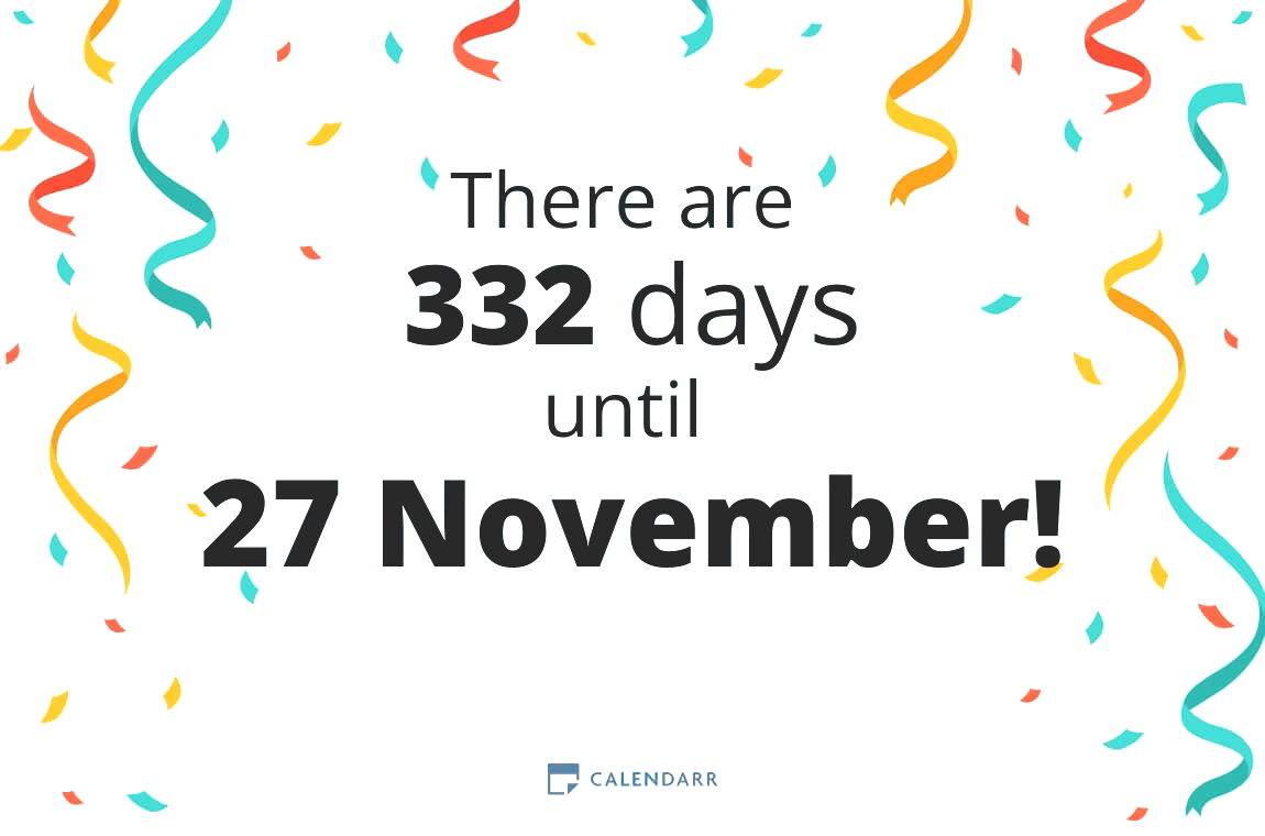 How many days until 27 November - Calendarr