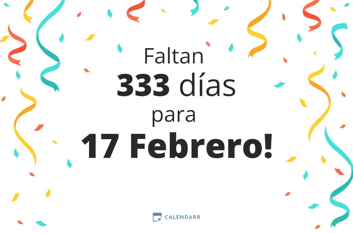 Descubre cuántos días faltan para 17 Febrero - Calendarr