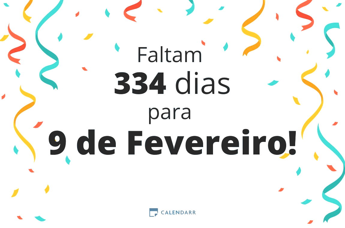 Descobre quantos dias faltam para 9 de Fevereiro - Calendarr