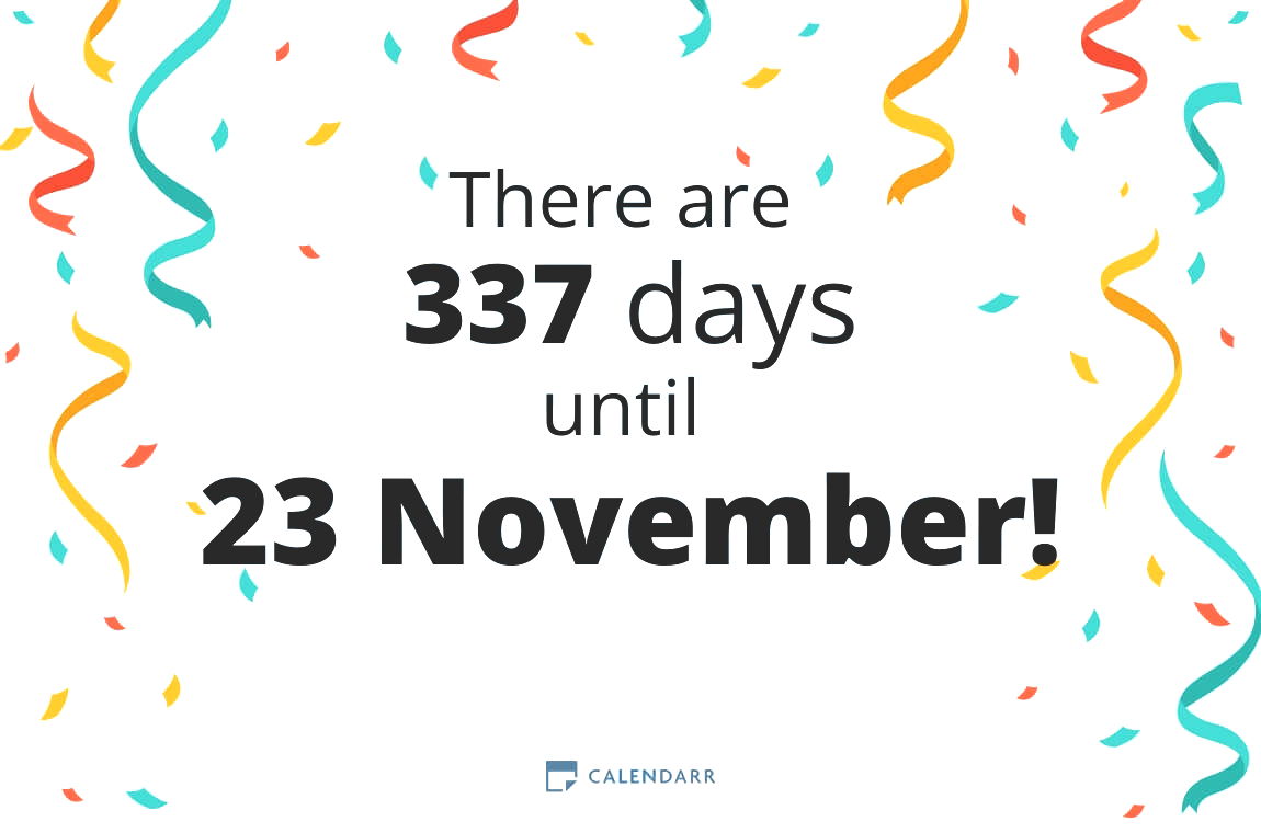 How many days until 23 November - Calendarr