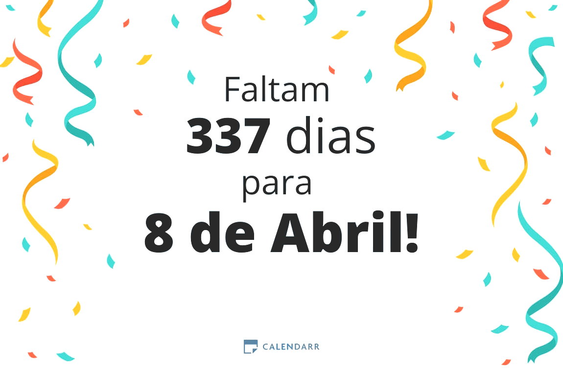 Descobre quantos dias faltam para 8 de Abril - Calendarr
