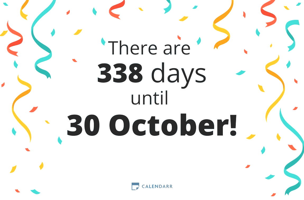 How many days until 30 October - Calendarr