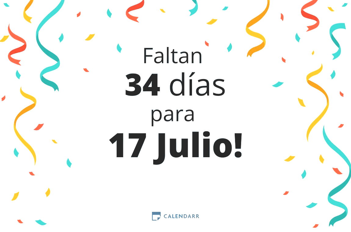 Descubre cuántos días faltan para 17 Julio - Calendarr