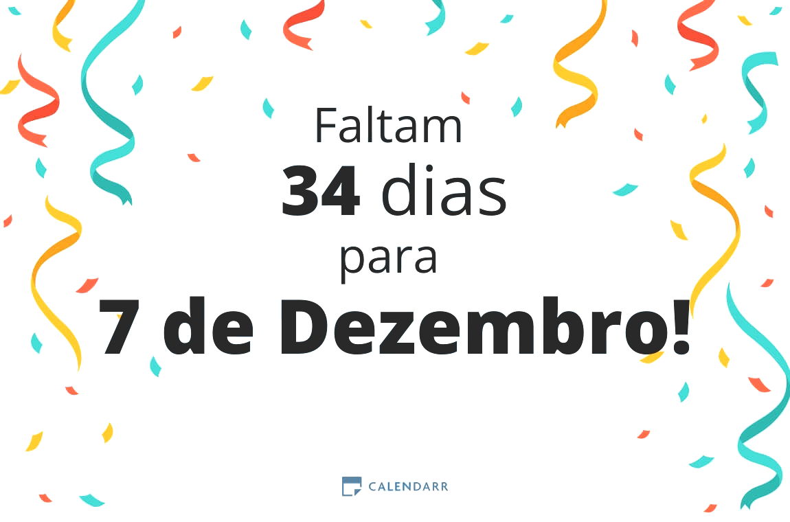 Descubra quantos dias faltam para 7 de Dezembro - Calendarr