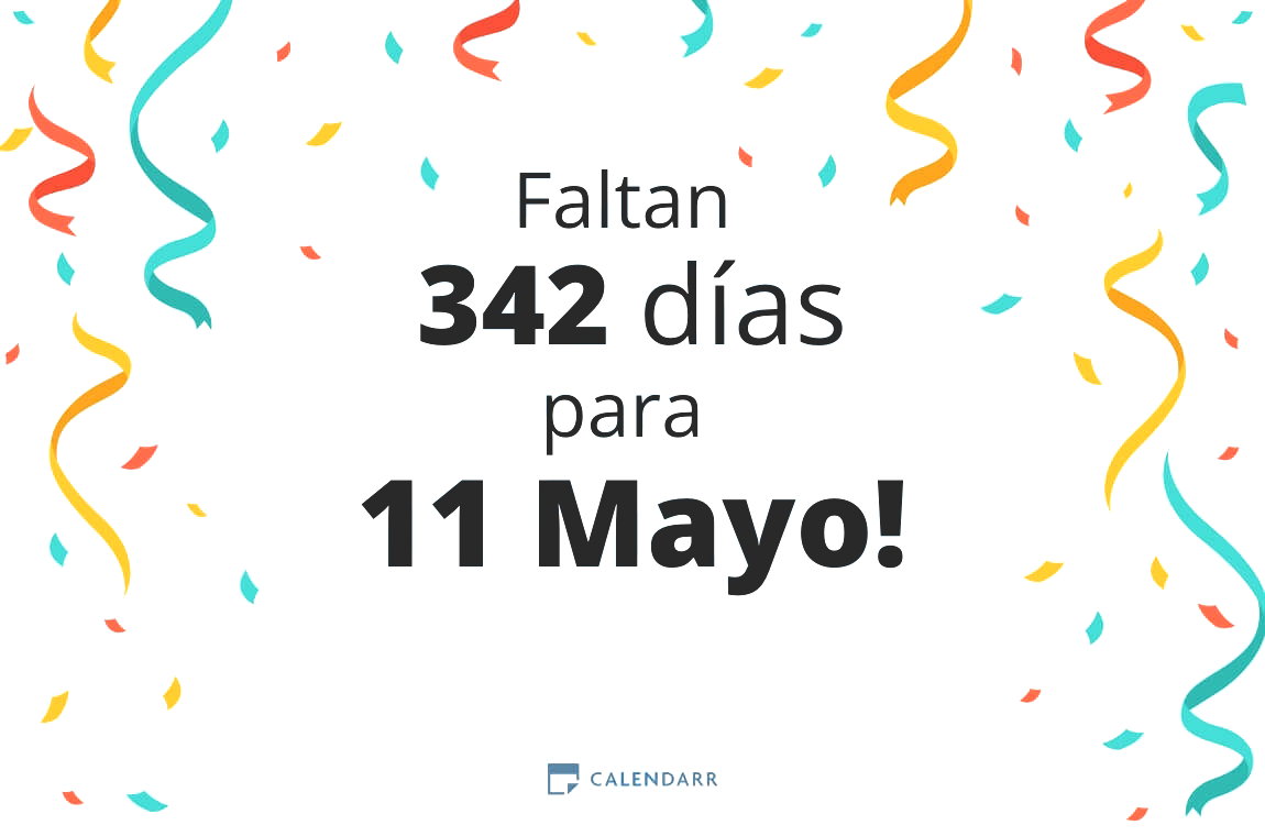 Descubre cuántos días faltan para 11 Mayo - Calendarr