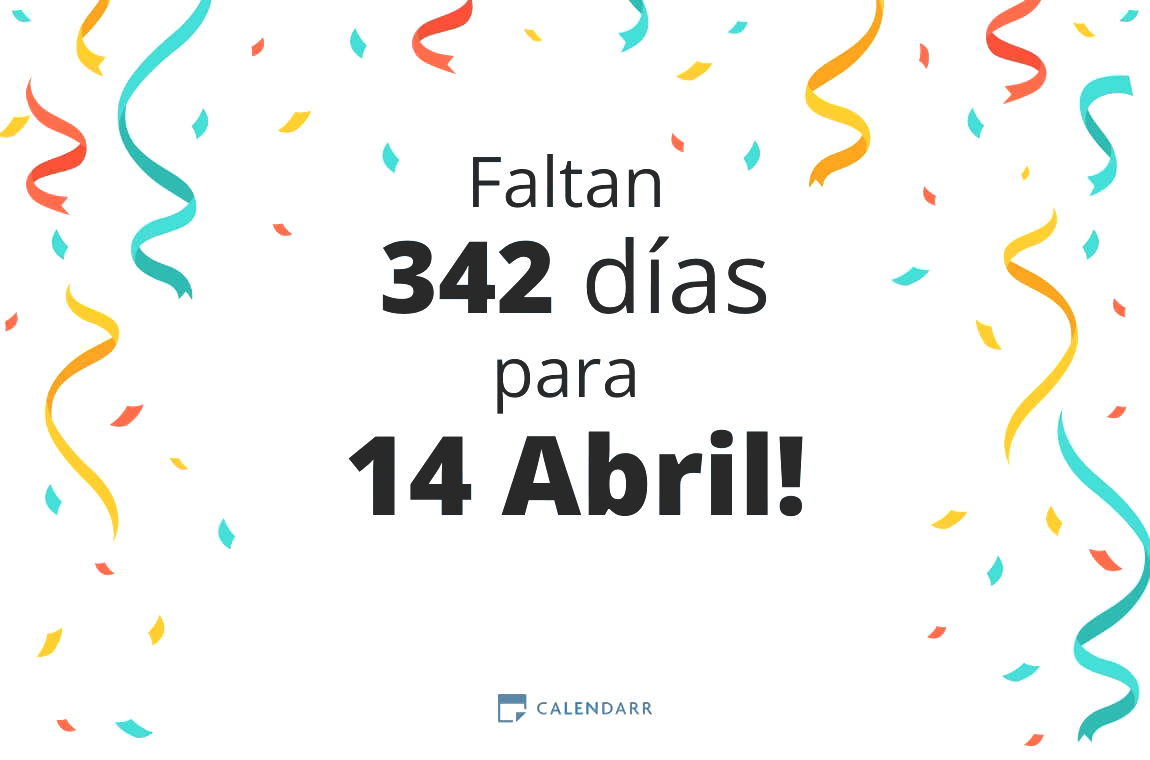Descubre cuántos días faltan para 14 Abril - Calendarr