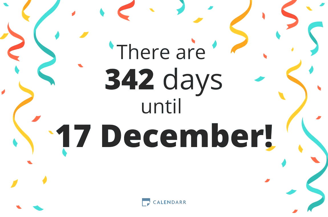 How many days until 17 December - Calendarr