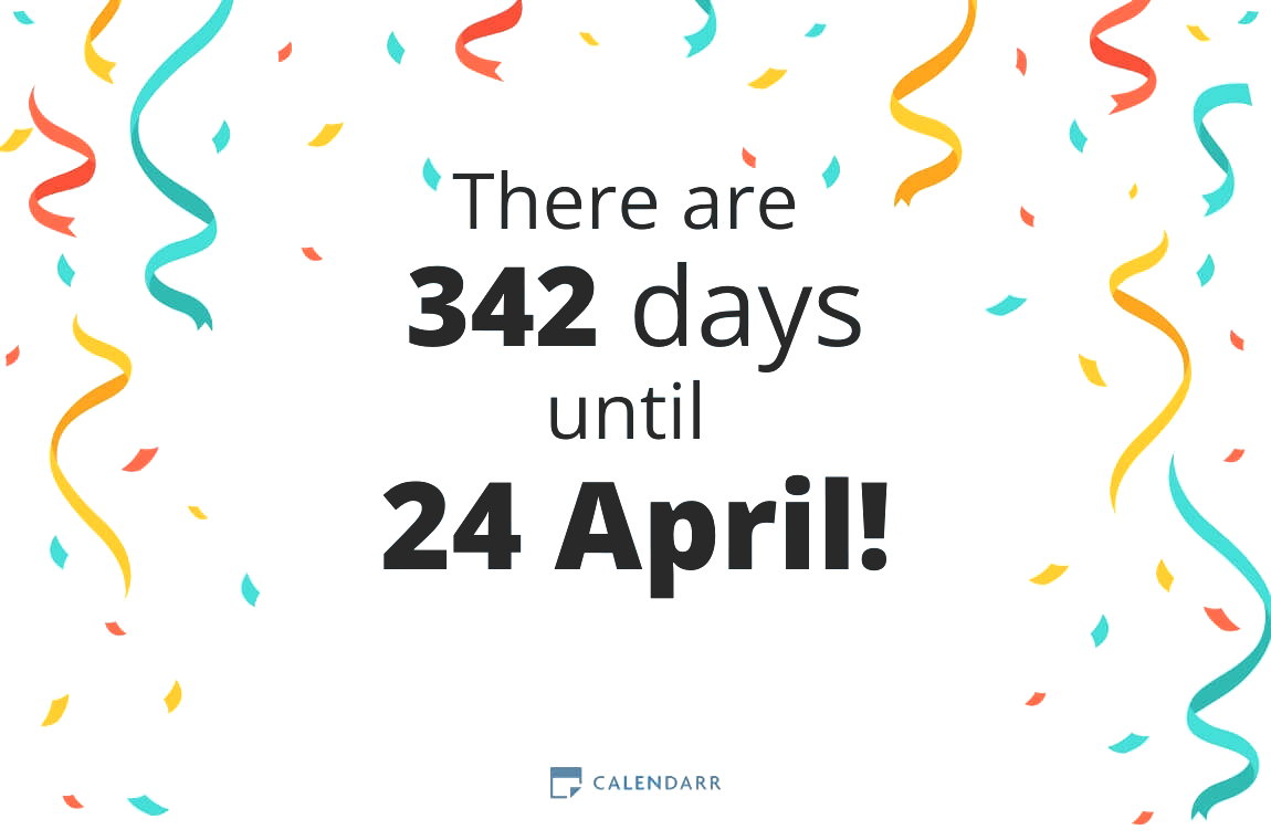 How many days until 24 April - Calendarr