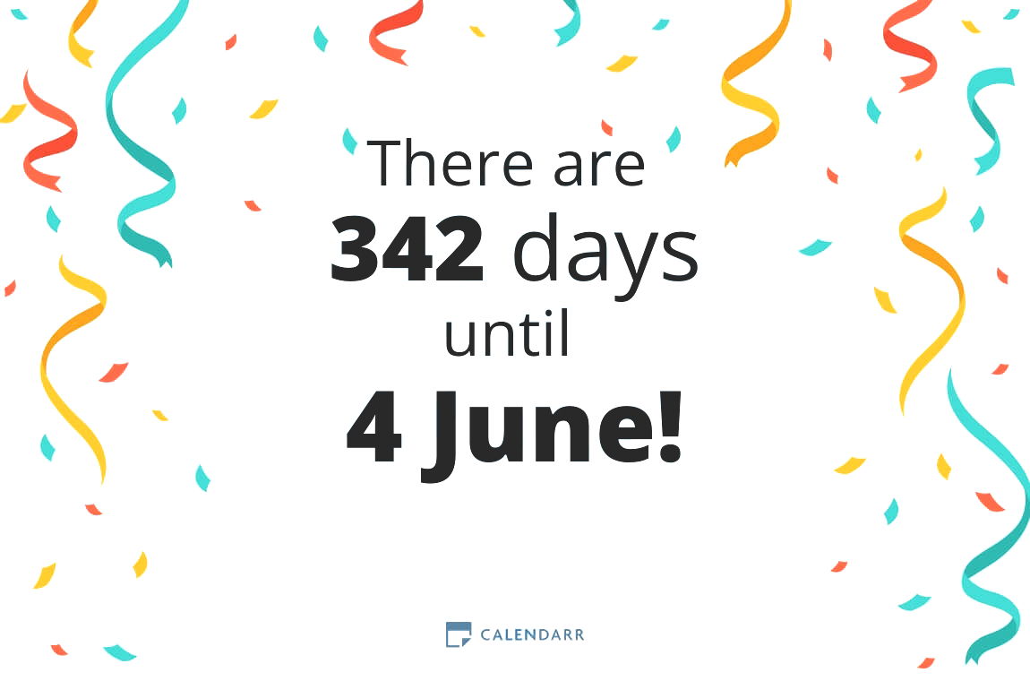 How many days until 4 June - Calendarr