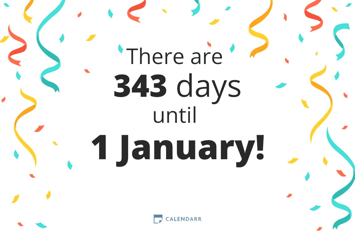 How many days until 1 January - Calendarr