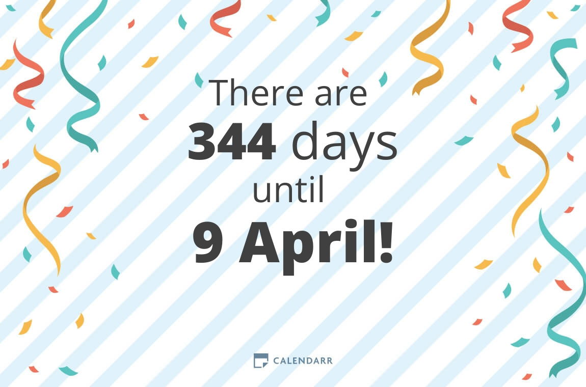 How Many Days Until 9 April Calendarr