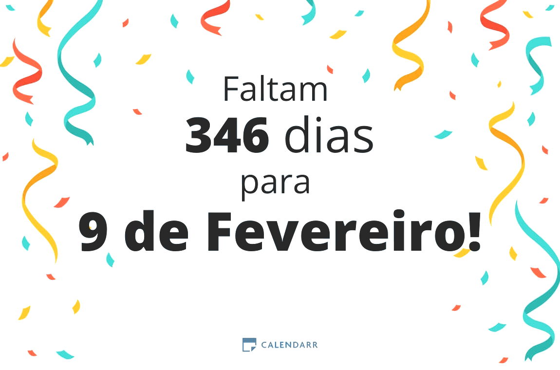 Descobre quantos dias faltam para 9 de Fevereiro - Calendarr