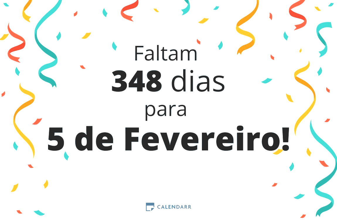 Descubra quantos dias faltam para 5 de Fevereiro - Calendarr