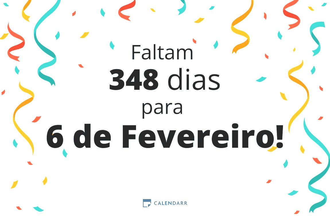 Descubra quantos dias faltam para 6 de Fevereiro - Calendarr